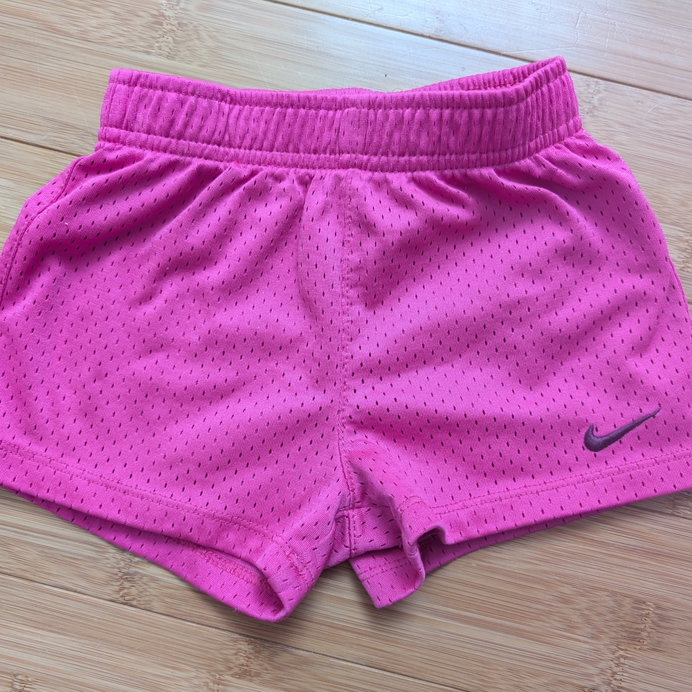 Nike Little Girls Pink Mesh Shorts